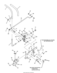Control Group - Left Hand Diagram and Parts List for 7800690 (107280071)(2011) Briggs and Stratton Lawn Tractor